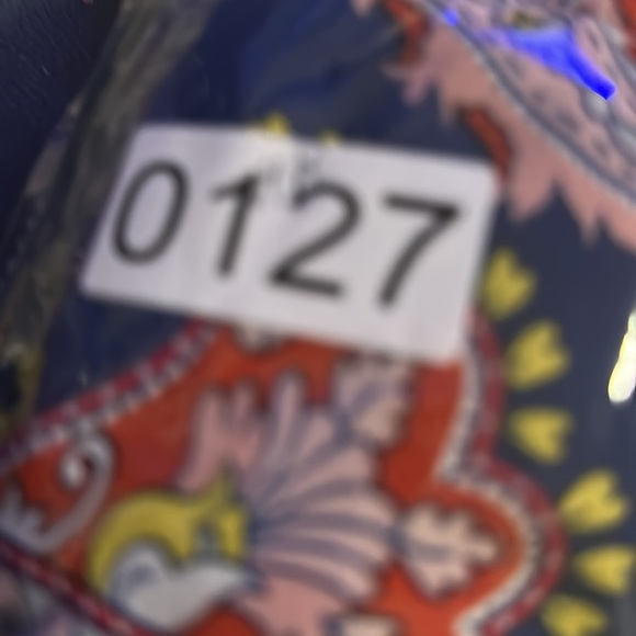 Bisou Bisou Michele Bohbot Dress 12 Off-Shoulder Boho Maxi Blue Paisley Chiffon - Picture 8 of 8